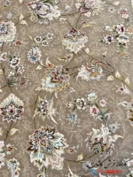 فرش رنگ شکلاتی طرح افشان 1500شانه نیکا