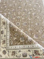 فرش رنگ شکلاتی نیکا طرح افشان 1500شانه کاشان