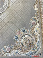فرش رنگ فیلی 1200شانه طرح نقره کاشان