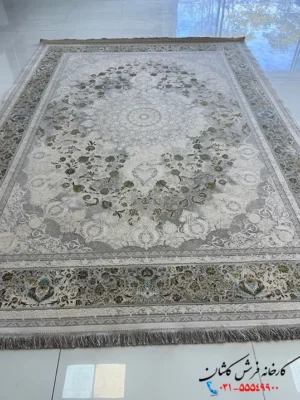 فرش نقره ای جدید 1500 شانه صبا کاشان