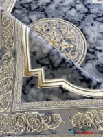 فرش ورساچه جدید 1200شانه طرح آویژه رنگ دودی طلایی کاشان