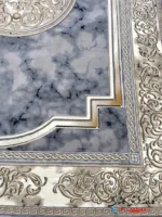 فرش ورساچه جدید 1200شانه طرح آویژه رنگ فیلی طلایی کاشان