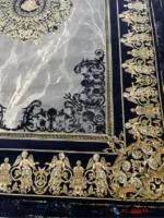 فرش ورساچه سرمه ای 1200شانه طرح مارتین