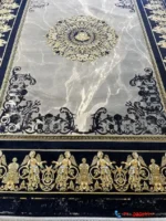 فرش ورساچه سرمه ای 1200شانه مارتین کاشان