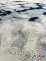 فرش ورساچه ماشینی 1200شانه طرح آویژه رنگ دودی طلایی کاشان