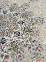 فرش کرم طلایی جدید گل برجسته 1500 شانه بهار