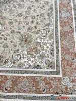 فرش کرم گلبهی جدید 1500 شانه هما کاشان