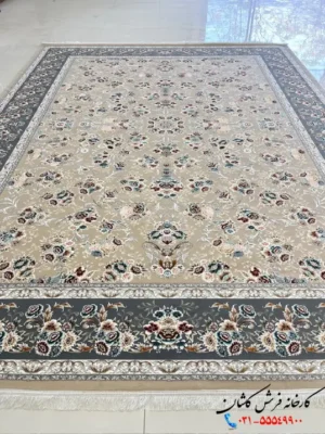 فرش 1200 شانه افشان بژ گلستان