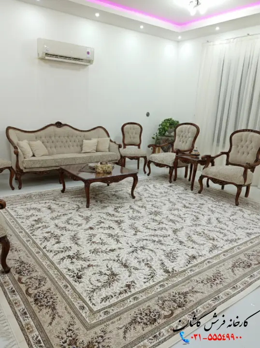 فرش 1500 شانه افشان طرح کژال