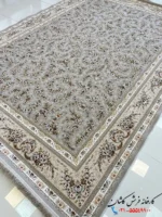 فرش افشان نقره ای 1500 شانه طرح کژال کاشان