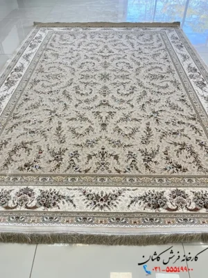 فرش افشان کرم 1500 شانه طرح کژال