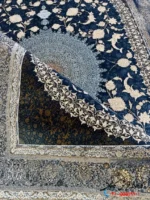 فرش سرمه ای جدید 1200 شانه چهل ستون کاشان