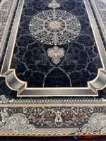 فرش سرمه ای جدید 700 شانه ارزان قیمت ویهان کاشان