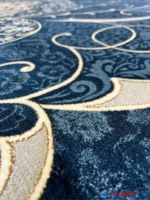 فرش طرح چکاوک سرمه ای 1200 شانه کاشان