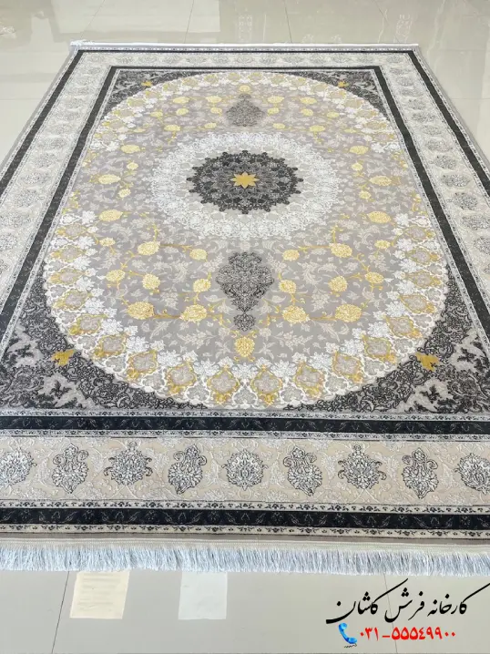 فرش طوسی گل برجسته 700 شانه آراگل کاشان فرش طوسی گل برجسته 700 شانه آراگل کاشان