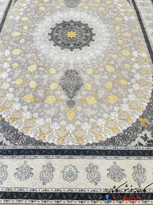 فرش طوسی گل برجسته 700 شانه طرح آراگل کاشان فرش طوسی گل برجسته 700 شانه طرح آراگل کاشان