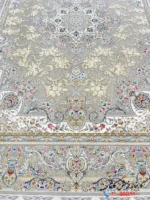 فرش کلاسیک نقره ای 1500 شانه بهار کاشان