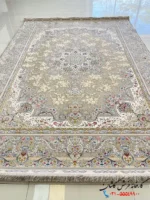 فرش کلاسیک نقره ای جدید 1500 شانه بهار کاشان
