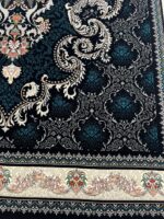 فرش 700 شانه طرح روژان سرمه ای