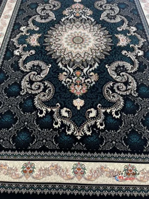 فرش روژان سرمه ای 700 شانه