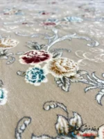 فرش 1200 شانه افشان بژ آذین کاشان