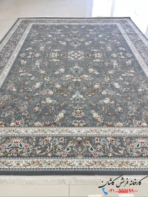 فرش 1200 شانه افشان فیلی طرح آذین کاشان