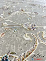 فرش 1500 شانه افشان نقره ای دیبا کاشان