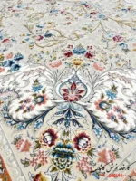 فرش 1500 شانه برجسته نگارستان کرم کاشان