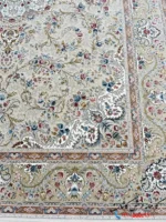 فرش 1500 شانه گل برجسته طرح نگارستان کرم