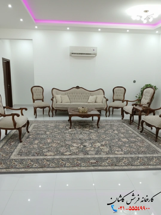 فرش افشان فیلی 1200 شانه طرح گلستان کاشان