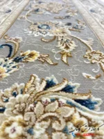 فرش الیکا 1200 شانه افشان کاشان بژ