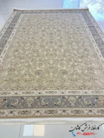 فرش الیکا 1200 شانه طرح افشان بژ کاشان