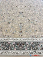 فرش بژ 1200 شانه افشان آذین کاشان