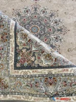 فرش ترنج 1200 شانه بژ طرح بهارستان