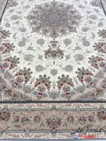 فرش ترنج 1200 شانه کرم طرح بهارستان