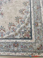 فرش ترنج دار 1200 شانه بژ بهارستان کاشان