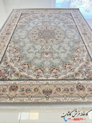 فرش ترنج دار 1200 شانه پلاتینیوم طرح بهارستان کاشان