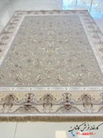 فرش طرح افشان نقره ای 1500شانه دیبا کاشان
