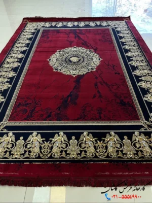 فرش ورساچه لاکی 1200 شانه طرح مارتین کاشان