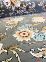 فرش کاشان طرح افشان رنگ فیلی 1200 شانه طرح گلستان