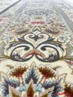 فرش کرم 1200 شانه افشان مه گل کاشان