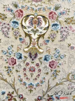 فرش کرم 1500 شانه طرح نگارستان کاشان