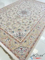 فرش کرم 1500 شانه نگارستان کاشان
