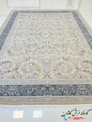 فرش افشان بادامی 1200 شانه افشان آذین کاشان