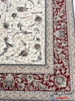 فرش افشان کاشان 1200شانه سماع کرم
