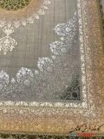 فرش بژ طلایی جدید طرح ماهلین 1200 شانه کاشان