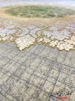 فرش بژ طلایی جدید ماهلین 1200 شانه کاشان