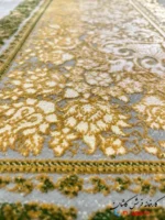 فرش بژ طلایی طرح ماهلین 1200 شانه