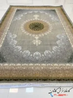 فرش بژ طلایی ماهلین 1200 شانه کاشان