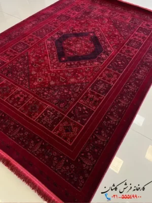 فرش روناسی 700 شانه ارزان قیمت طرح خطیبی کاشان